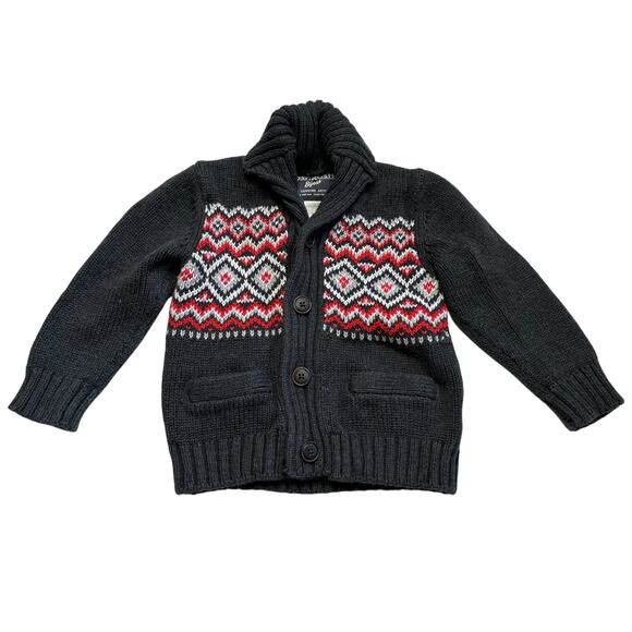OSH KOSH BGOSH Grandpa Fair Isle Cardigan Sweater Size 3T Toddler Winter - Picture 1 of 5